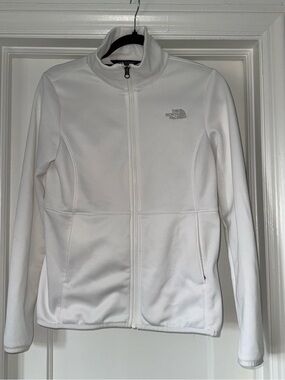 The North Face Women's White Full-Zip Fleece Jacket - Stand Collar